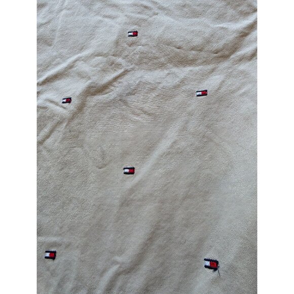 Tommy Hilfiger Mens Beige Embroidered Shorts Size 32 Cotton Blend - Picture 2 of 6